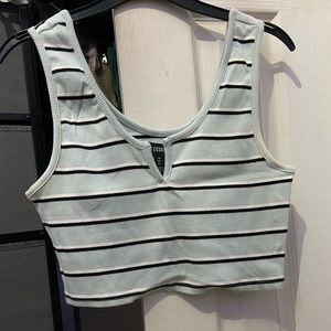 Stripped cropped tank top